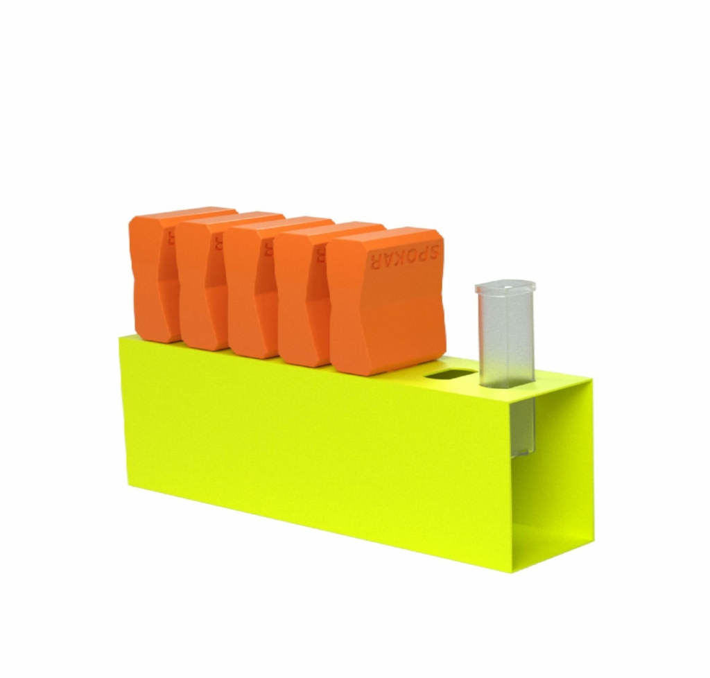 Practical stand for storing interdental brushes